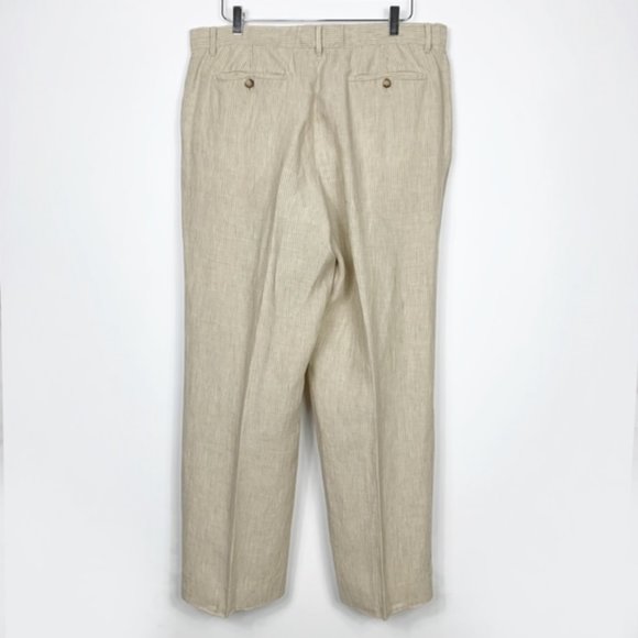 Michael Kors 100% Linen Stripe Pants 36x30 - Picture 5 of 9